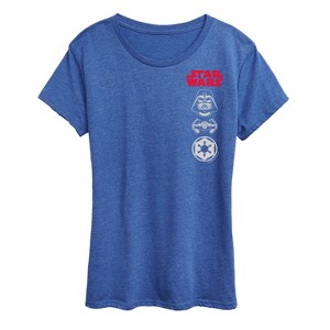 Women's - Star Wars - Darth Vader Icons Short Sleeve Graphic T-Shirt - 1 of 4