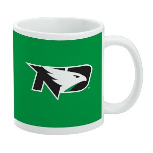 University of North Dakota Fighting Hawks Logo Ceramic Coffee Mug Novelty Gift Mugs for Coffee Tea and Hot Drinks 11oz White - 1 of 4
