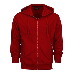 Gioberti Men's Full Zip Up Hoodie with Metal Zipper Pockets - 1 of 4