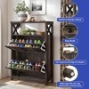 Farmhouse Shoe Cabinet with 2 Flip Drawer with Open Shelves for Entryway - 2 of 4