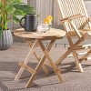Rory Teak Folding Round Table - Indoor/Outdoor - PAT6603 - Natural - Safavieh - 2 of 4