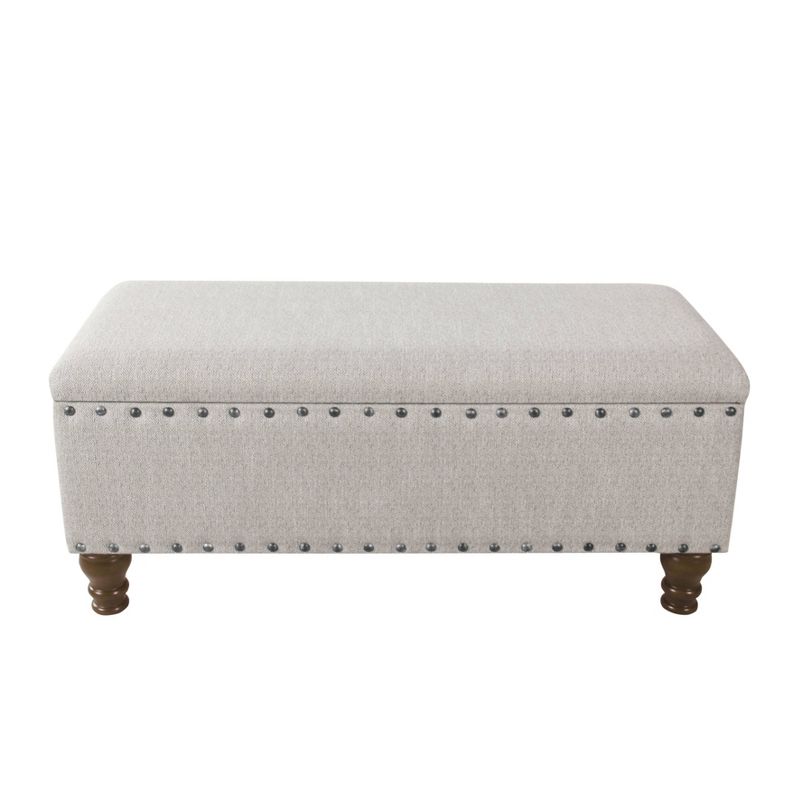 Large Storage Bench with Nailhead Trim - HomePop, 1 of 16