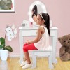 Wpond Kids Vanity Set with Mirror and Drawer - Pretend Play Dress-Up Fun, Lights & Wooden Makeup Playset for Girls 4-9 Yrs - 2 of 4