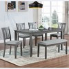 MAYEERTY 7-piece Dining Set - Rectangular Wood Table & 6 Upholstered Chairs for Family Gatherings - 2 of 4