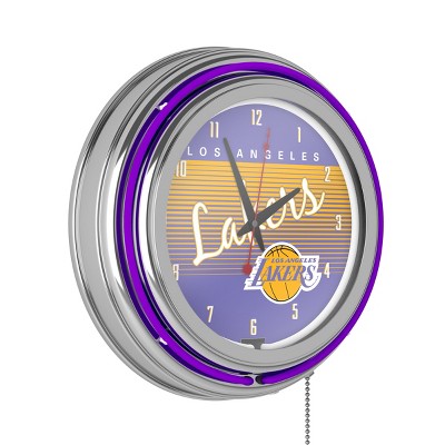 Pennant Wall Clock Los Angeles Lakers 1988 NBA Team deals Clock