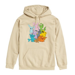 Men's - Pokémon - Eevolutions Solid Color Graphic Fleece Pullover Hoodie - 1 of 4
