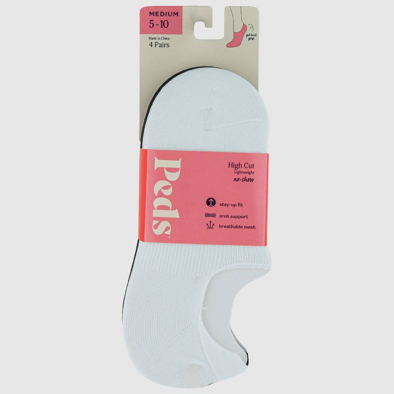 Peds Women's Sport Performance Hi-Cut Soft Nylon 4pk Liner Socks - 5-10, 3 of 6