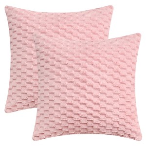 REGALWOVEN Soft Fuzzy Plush Decorative Throw Pillow Covers for Sofa Couch Bed Living Room 2 Pcs - 1 of 4