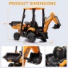 12V Licensed JCB Ride-On Excavator for Kids, 4-in-1 Electric Digger Toy with Remote Control, Front Loader, Shovel & Tent, Powered Ride-On Car - 4 of 4