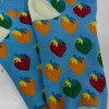 Colorful Strawberry Patterned Ankle Socks  (Women's Sizes, Adult Medium) - 2 of 3