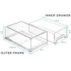 Sorbus 6 Pack Medium Clear Stackable Refrigerator Drawers with Handle - for Kitchen, Freezer & More - 4 of 4