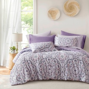 9Pcs Boho Style BIAB Comforter Set, Cloud-like Ultra Soft Touch Bedding, Lightweight Bed Set with Matching Shams - 1 of 4