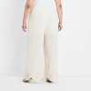 Women's High-Rise Wide Leg Embellished Eyelet Pull-On Pants - Future Collective - 2 of 3