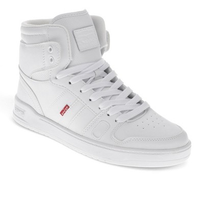 Levi's Womens BB Hi Perf UL Synthetic Leather Casual Lace Up Sneaker Shoe, White Mono, Size 7.5