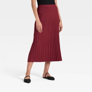 Women's Ribbed Mini Sweater Skirt - A New Day™ - 1 of 3