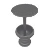 Ornate Cast Aluminum 35" Bird Bath with Planter - Gray - Oakland Living - 3 of 4