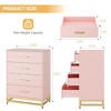 Dresser for Bedroom with 4 Drawer Dresser, Chest of Drawer with Metal Handle, Sturdy Frame Modern Bedroom Furniture - 2 of 4