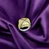 Slickblue Rhodium, Gold & Ruthenium Brass Ring with Rose CZ - Tri-Tone Pave Design, Women's Jewelry, Size 5-9 - 2 of 3