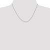 Black Bow Jewelry 0.8mm 14k White Gold Solid Baby Wheat Chain Necklace - 2 of 4