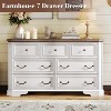 Farmhouse Wood Rustic Chest of Drawers Dresser with Corner Bevel Shape - 3 of 3