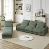 KTMBDW 126" Sectional Couches for Living Room, L Shaped Couch, 4-Seat Sofa Set with Corduroy Fabric for Home Furniture - 3 of 4