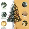 3 Ft Pre-Lit Artificial Christmas Tree with 78 Battery-Powered LED Lights & Illuminated Base, Indoor/Outdoor Holiday Decor for Home Yard Office - 3 of 4