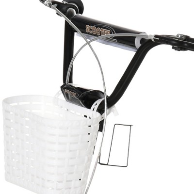 Pink Youth Kick Scooter with Adjustable Handlebars and Basket