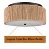 Claxy LED Flush Mount Ceiling Light Brown Paper Twine Shade - 4 of 4