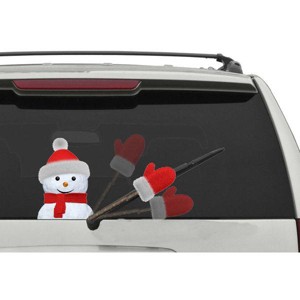 5 Star Super Deals Rear Vehicle Car Window Waving Moving Windshield Wiper Blade Tag Decal Sticker  - Snowman - 1 of 4