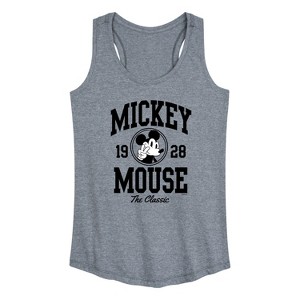 Women's - Disney - Mickey Mouse Collegiate The Classic Graphic Racerback Tank - 1 of 4