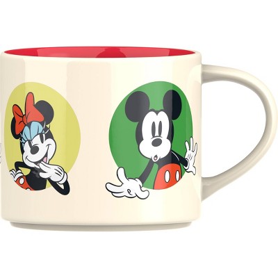 Zak Designs Mickey and Minnie 15oz Modern Ceramic Mug