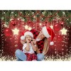 10x8ft Christmas Red Photography Backdrop Xmas Theme Backdrop Christmas Family Party Decorations Banner - 4 of 4