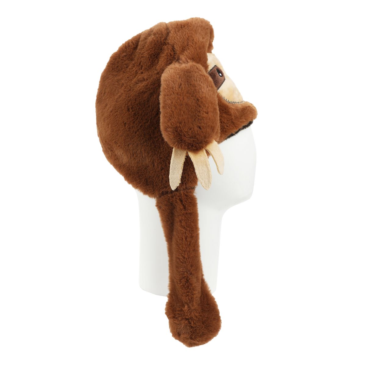 Sloth Face Youth Brown Hat With 3D Moveable Arms - thumbnail 6