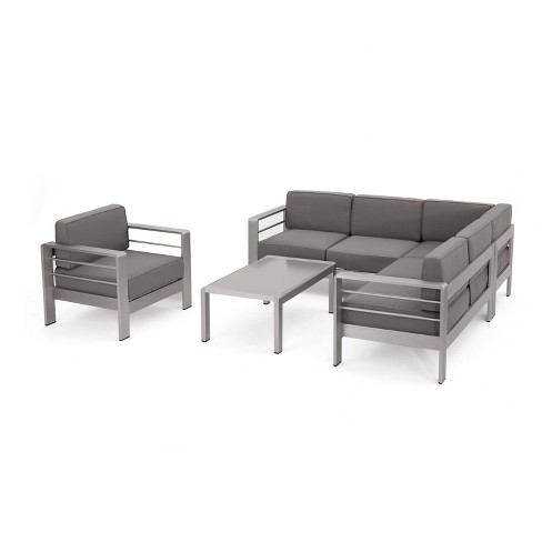 Outdoor aluminum sofa online set