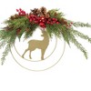 Melrose Deer and Pine Half Wreath 18"D - 2 of 2