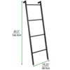 mDesign Metal Blanket & Towel Wall Ladder Rack for Bedroom/Bathroom - 2 of 4