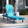 Emma and Oliver Recycled HDPE Adjustable Adirondack Lounger with Fold Out Cupholder for Indoor/Outdoor Use - 2 of 4