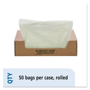 Stout by Envision EcoSafe-6400 Bags, 32 gal, 0.85 mil, 33" x 48", Green, 50/Box - 1 of 4