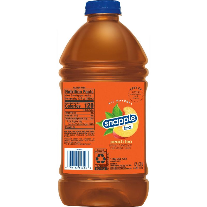 Snapple Peach Tea - 64 fl oz Bottle, 4 of 9