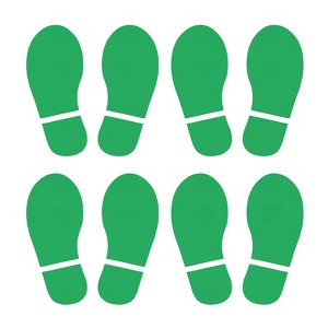 Unique Bargains Home Classroom Floor Stairs Decal PVC Footprint Sticker 4 Pairs - 1 of 4