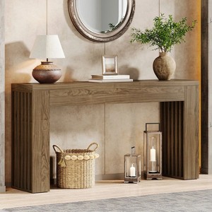 Hommoo 59" Console Table Brown - 1 of 4