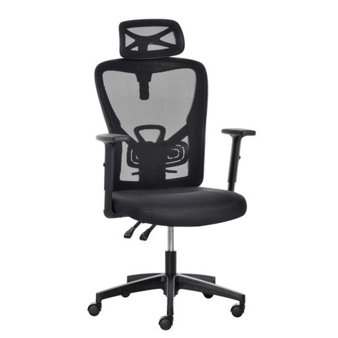 Vinsetto Executive Office Chair High Back Computer Desk Chair With  Headrest, Lumbar Support, Padded Armrest And Retractable Footrest, Gray :  Target