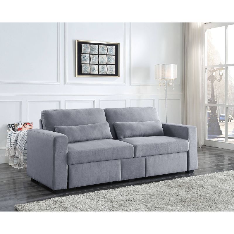 79&#34; Rogyne Sofa Gray Linen - Acme Furniture, 1 of 8