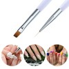 Unique Bargains Acrylic Dotting Painting Drawing Nail Art Liner Brushes Purple 1 Pc - 2 of 4