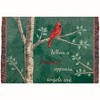 Manual Woodworkers and Weavers When a Cardinal Appears Tapestry Throw Blanket 60"x50", Cotton, Memorial and Inspirational Bird Design - 2 of 3