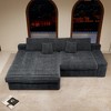 118.1"66.9" Plush Corduroy 2-Piece Modular Sectional Sofa with No Assembly Required and Comfortable Chaise Lounge - 2 of 4