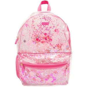 Packed Party Pink Party Clear Backpack; Women's Fashion Shoulder Book Bag; Confetti Backpack for Ladies for Work, Travel and More (Pink Party - 1 of 4