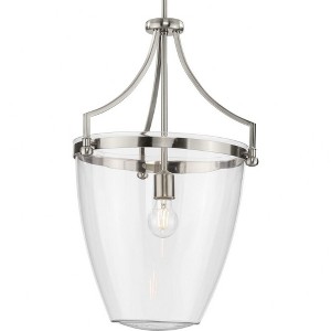 Progress Lighting Parkhurst 1-Light Pendant, Brushed Nickel, Glass Shade - 1 of 1