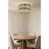 ALOADECOR Modern Glam  Glass Drum Flush Mount Contemporary Ceiling Light For Living Room Entryway Bedroom - 4 of 4