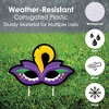 Big Dot of Happiness Colorful Mardi Gras Mask - Yard Sign and Outdoor Lawn Decorations - Masquerade Party Yard Signs - Set of 8 - 3 of 4